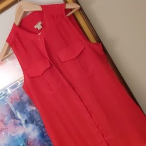 Sleeveless silk JCrew blouse